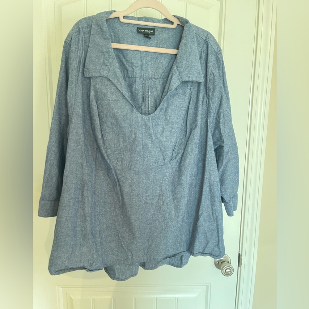 Lane Bryant chambray top